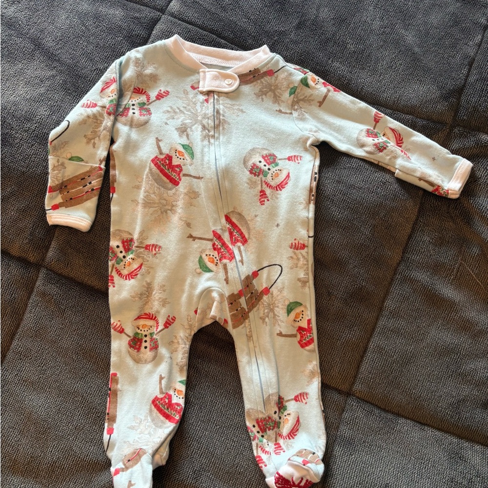 Festive Snowman baby One Piece